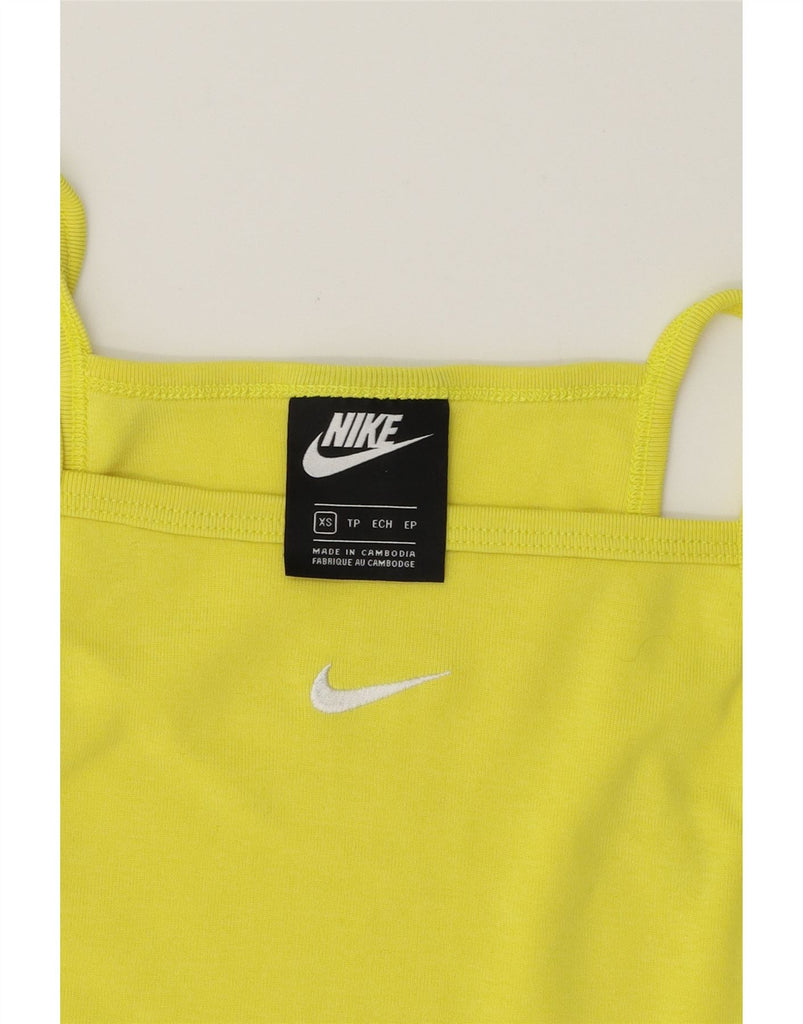 NIKE Girls Cami Top 5-6 Years XS Yellow Cotton Vintage Nike and Second-Hand Nike from Messina Hembry 