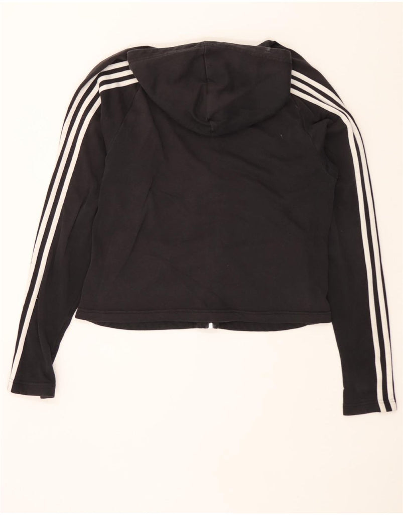 ADIDAS Womens Zip Hoodie Sweater UK 20/22 XL Black Cotton Vintage Adidas and Second-Hand Adidas from Messina Hembry 