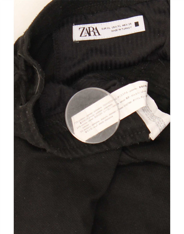Zara Mens Tracksuit Trousers XL Black Polyester