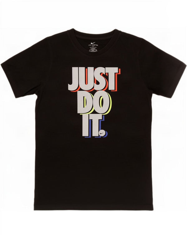 Nike Boys Graphic T-Shirt Top 13-14 Years XL Black Cotton