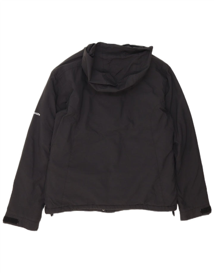 Helly Hansen Womens Hooded Windbreaker Jacket UK 14 Medium Black