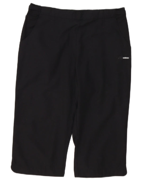 Adidas Womens Bermuda Shorts UK 16 Large W34 Black Cotton