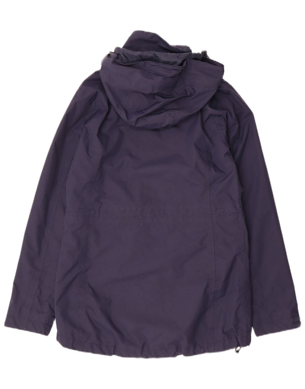 Mountain Warehouse Womens Hooded Raincoat UK 10 Small Navy Blue Nylon