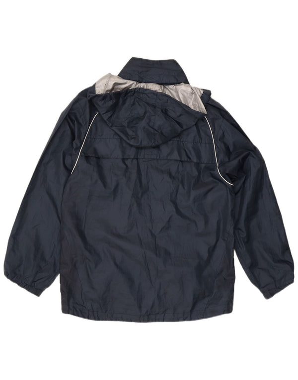 Umbro Mens Hooded Rain Jacket UK 36 Small Navy Blue Polyester