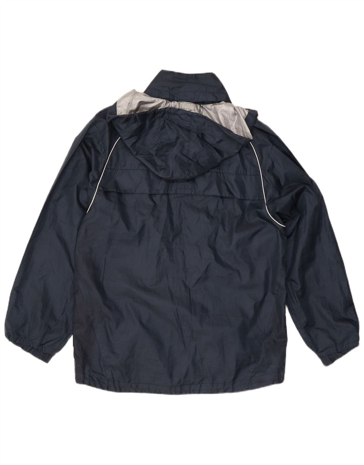 Umbro Mens Hooded Rain Jacket UK 36 Small Navy Blue Polyester