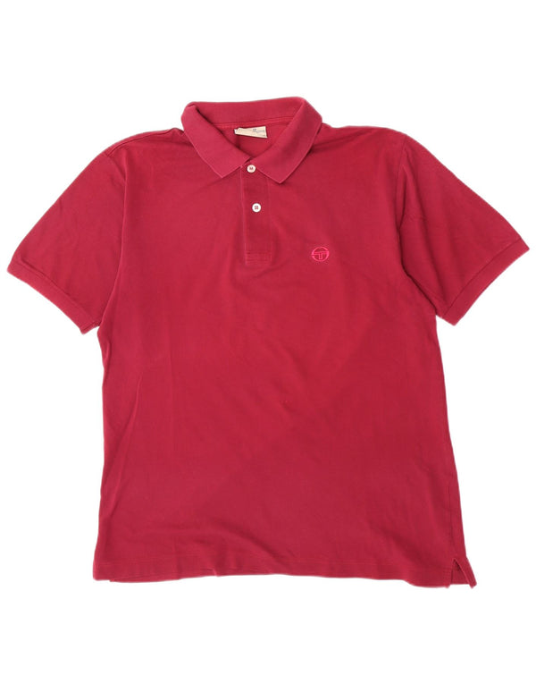 Sergio Tacchini Mens Polo Shirt IT 48 Medium Maroon