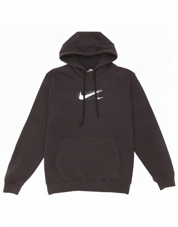 Nike Mens Graphic Hoodie Jumper Small Black Cotton