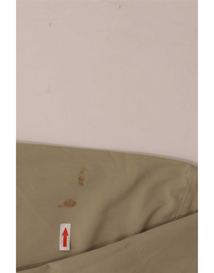 Adidas Mens Short Sleeve Shirt UK 44/46 Large Khaki Polyester