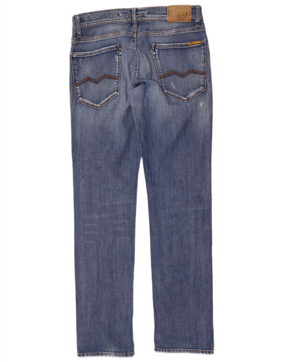 Meltin' Pot Womens Maner Slim Jeans W32 L32 Blue Cotton
