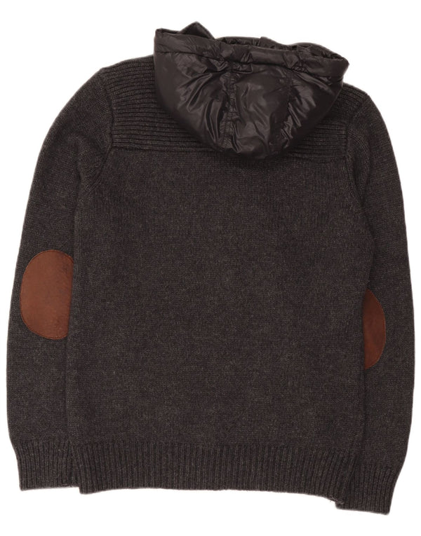 Scotch & Soda Mens Cardigan Sweater Large Grey Wool