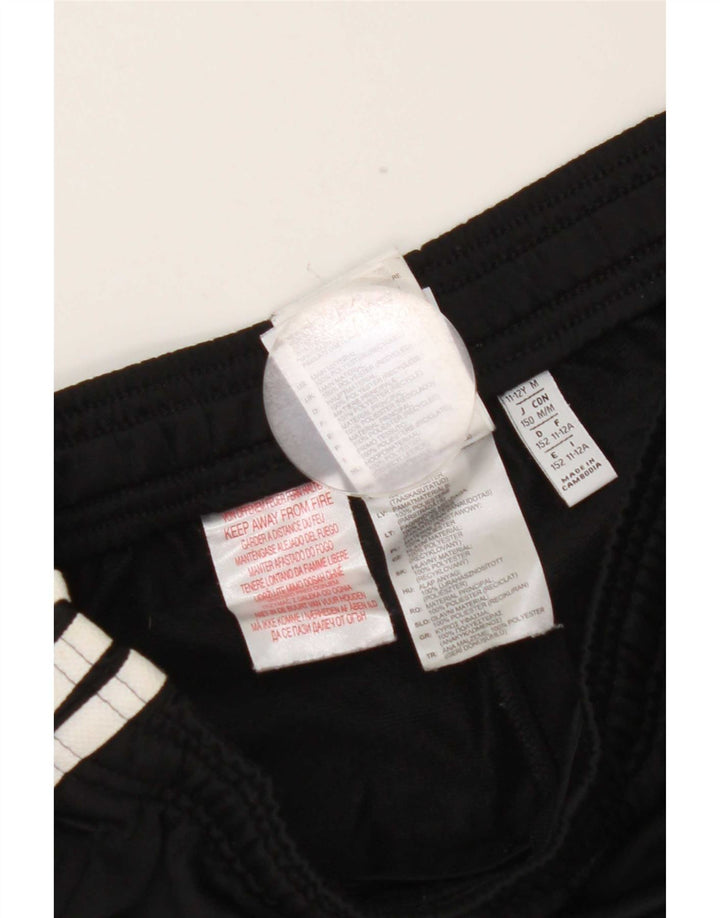 Adidas Boys Tracksuit Trousers Joggers 11-12 Years  Black Polyester