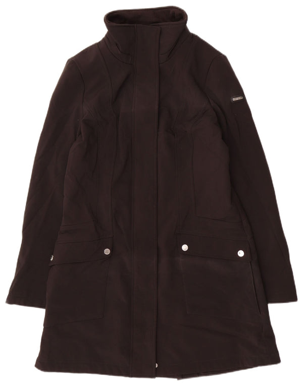 Calvin Klein Womens Raincoat UK 10 Small Black Polyester