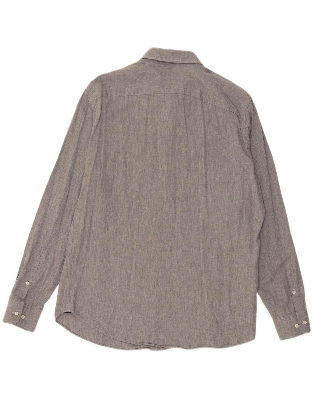 TRUSSARDI JEANS Mens Regular Fit Shirt Size 44 XL Grey Cotton