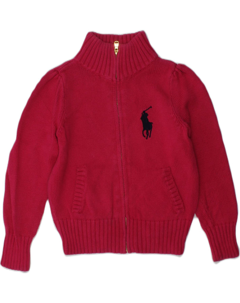 POLO RALPH LAUREN Girls Cardigan Sweater 3-4 Years Red Cotton | Vintage Polo Ralph Lauren | Thrift | Second-Hand Polo Ralph Lauren | Used Clothing | Messina Hembry 