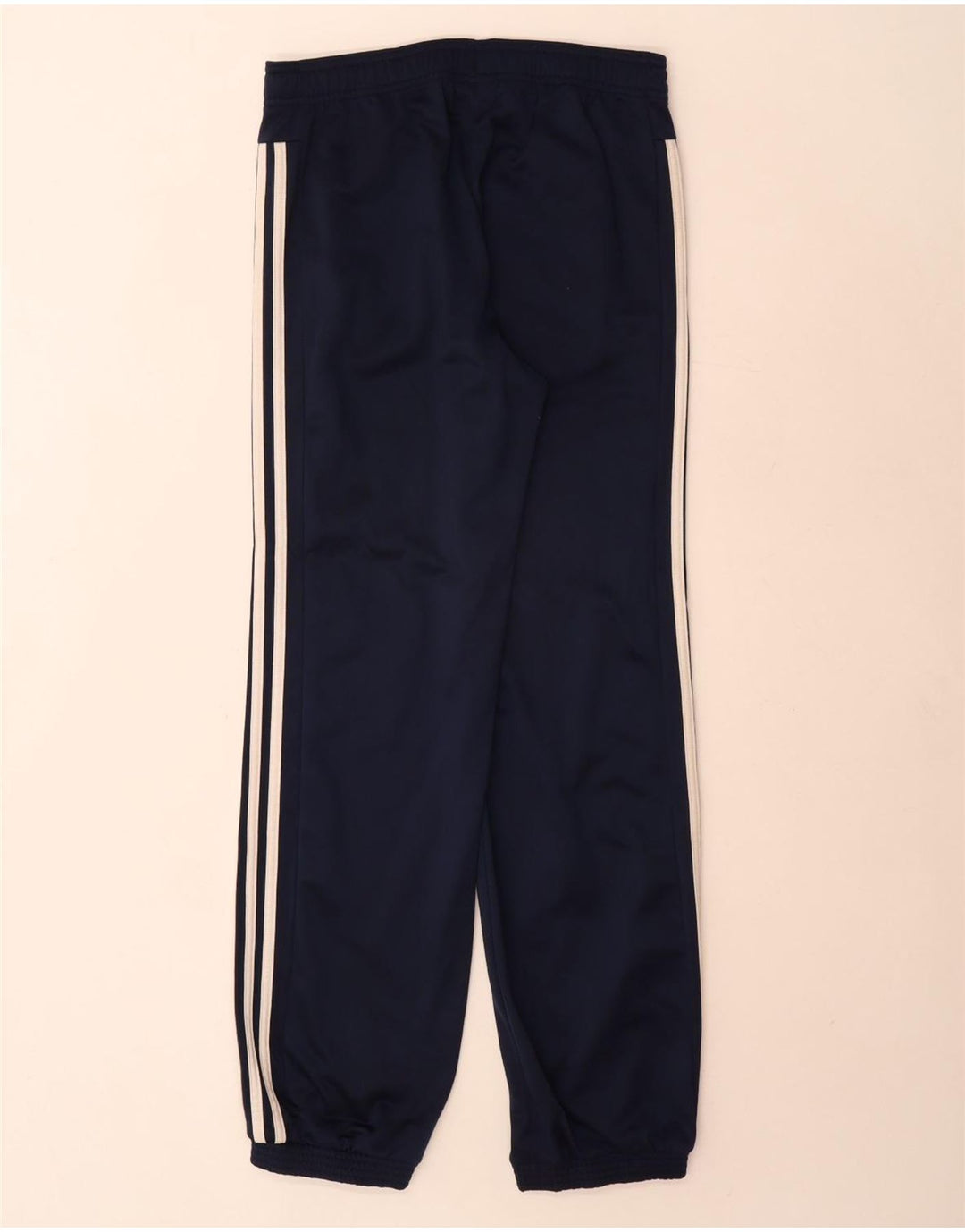 Adidas Boys Tracksuit Trousers Joggers 13-14 Years  Navy Blue Polyester