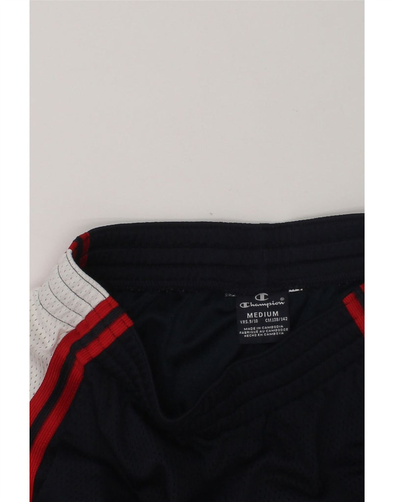 CHAMPION Boys Graphic Sport Shorts 9-10 Years Medium  Navy Blue | Vintage Champion | Thrift | Second-Hand Champion | Used Clothing | Messina Hembry 