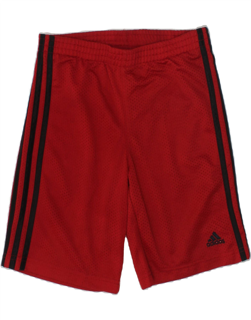 ADIDAS Boys Sport Shorts 5-6 Years Red Polyester | Vintage Adidas | Thrift | Second-Hand Adidas | Used Clothing | Messina Hembry 