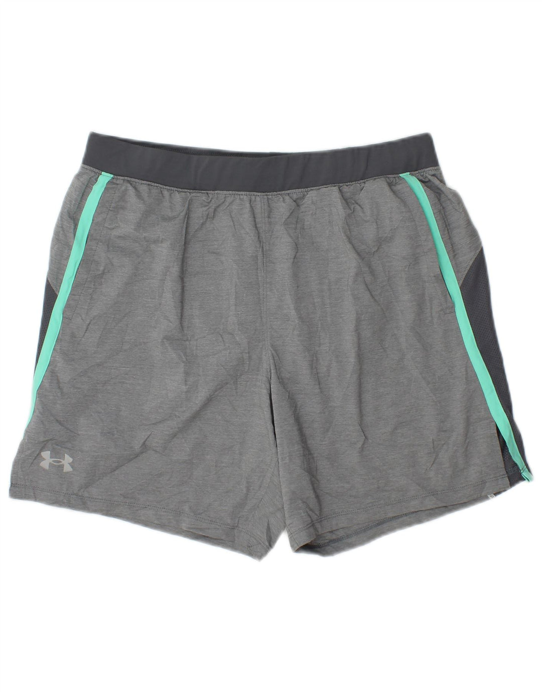 Under Armour Womens Sport Shorts UK 16 Large Grey Colourblock