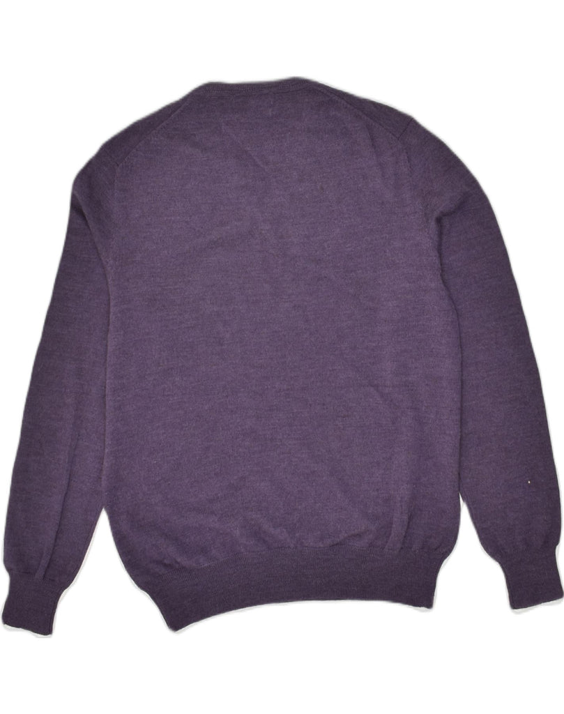 CALVIN KLEIN Mens V-Neck Jumper Sweater Medium Purple Merino Wool | Vintage Calvin Klein | Thrift | Second-Hand Calvin Klein | Used Clothing | Messina Hembry 