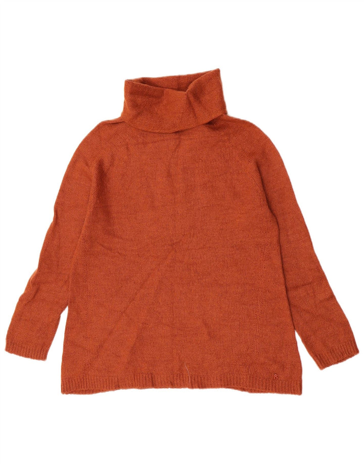 Replay Womens Roll Neck Jumper Sweater UK 14 Medium Brown Acrylic