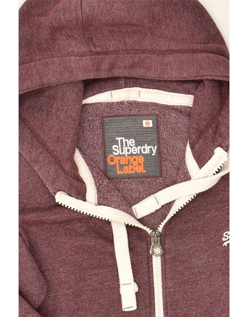 SUPERDRY Mens Zip Hoodie Sweater Small Maroon Cotton | Vintage Superdry | Thrift | Second-Hand Superdry | Used Clothing | Messina Hembry 