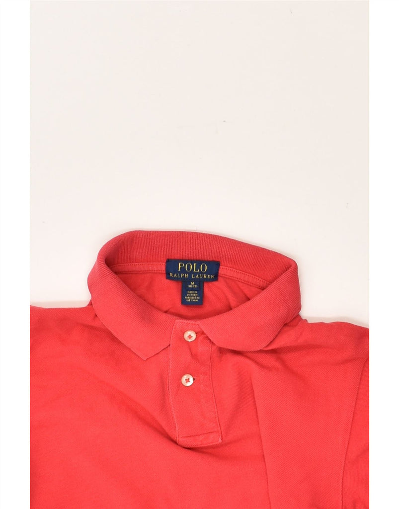 POLO RALPH LAUREN Boys Polo Shirt 10-11 Years Medium  Red Cotton | Vintage Polo Ralph Lauren | Thrift | Second-Hand Polo Ralph Lauren | Used Clothing | Messina Hembry 