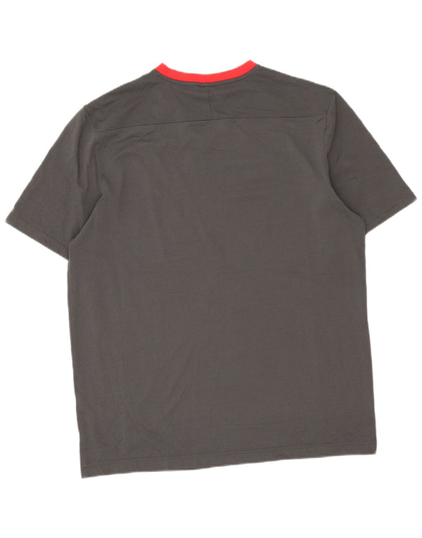 Under Armour Mens Heat Gear T-Shirt Top Large Grey Colourblock