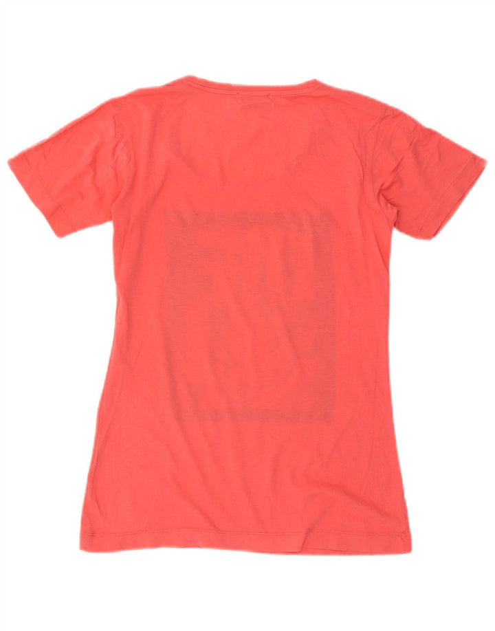 Diesel Womens Graphic T-Shirt Top UK 12 Medium Orange
