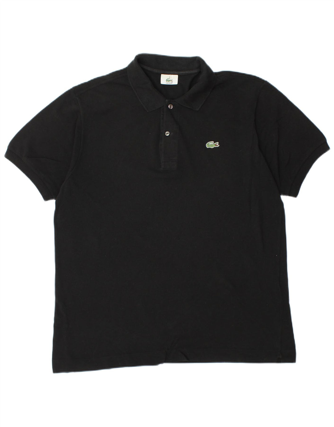 Lacoste Mens Polo Shirt Size 5 Large Black Cotton