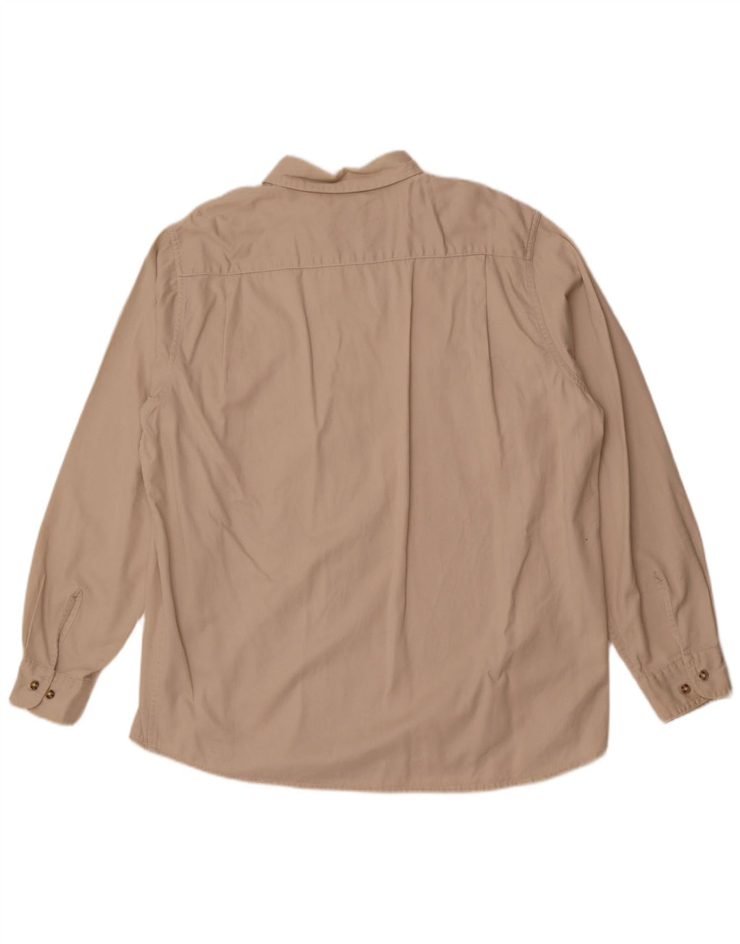 Wrangler Mens Shirt Large Off White Cotton