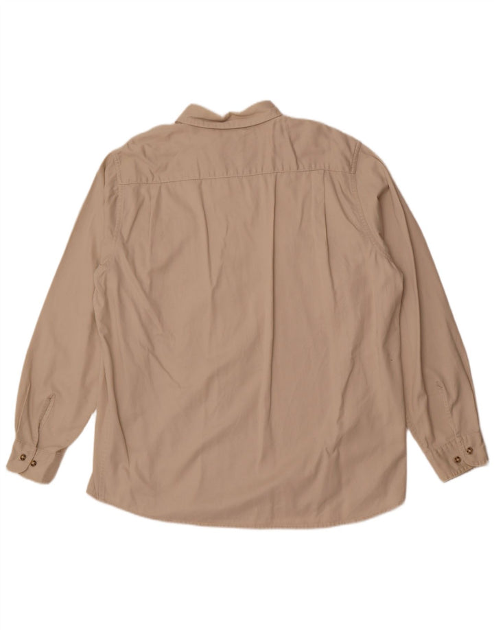 Wrangler Mens Shirt Large Off White Cotton