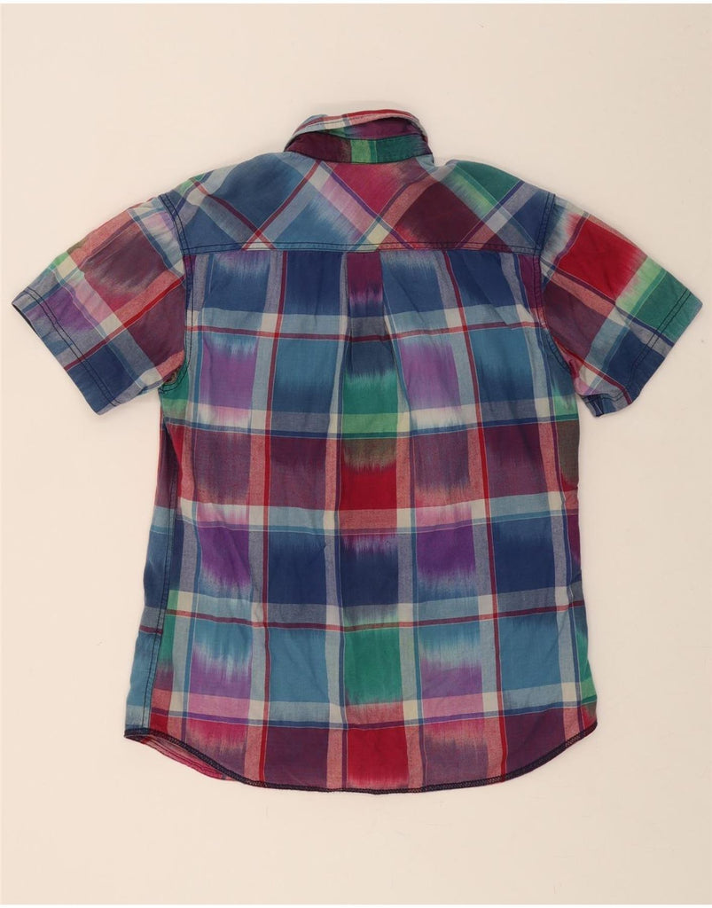 TOMMY HILFIGER Mens Short Sleeve Shirt Medium Multicoloured Check Cotton Vintage Tommy Hilfiger and Second-Hand Tommy Hilfiger from Messina Hembry 