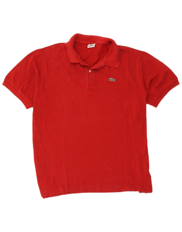 Lacoste Mens Polo Shirt Size 7 2XL Red Cotton