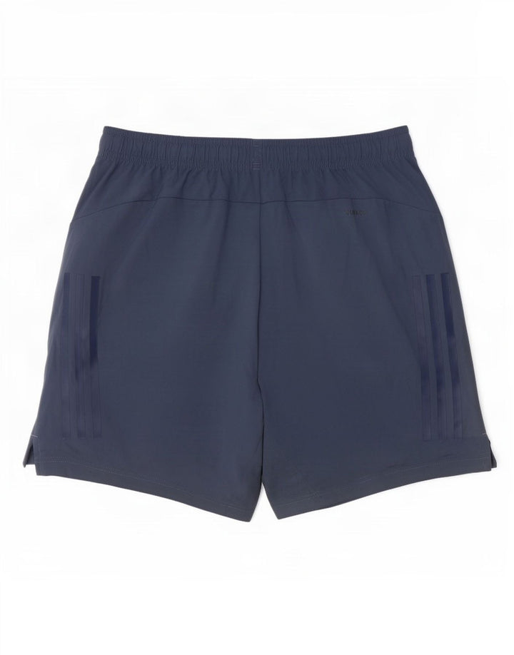 Adidas Womens Climacool Sport Shorts UK 12 Medium Navy Blue Polyester