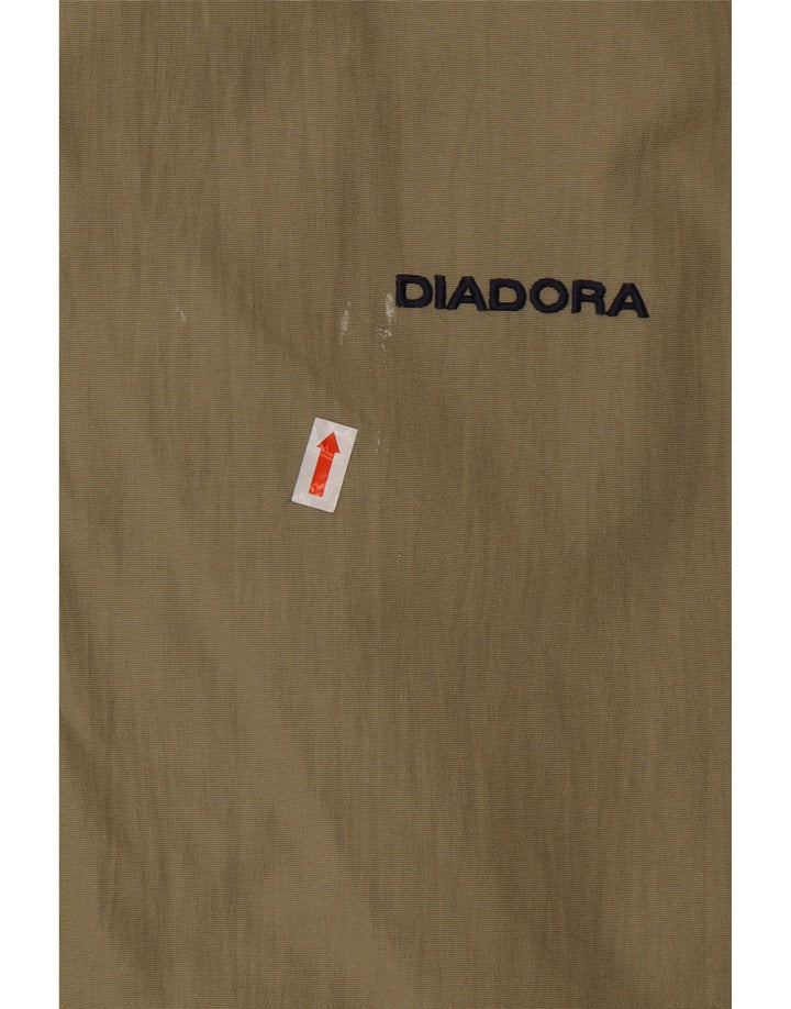 DIADORA Mens Loose Fit Rain Jacket UK 40 Large Beige Polyamide