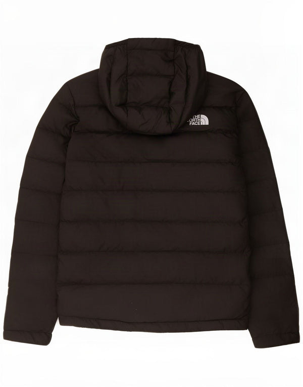 The North Face Boys Hooded Padded Jacket 13-14 Years XL Black Polyester