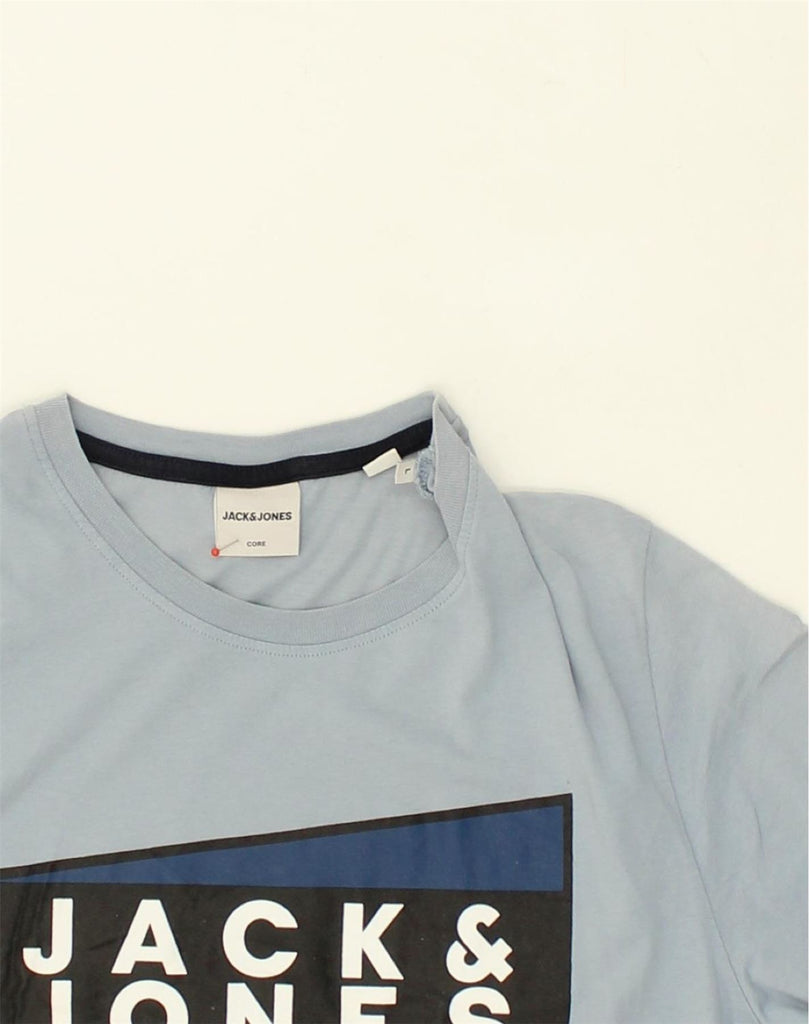 JACK & JONES Mens Graphic T-Shirt Top Large Blue Cotton | Vintage Jack & Jones | Thrift | Second-Hand Jack & Jones | Used Clothing | Messina Hembry 