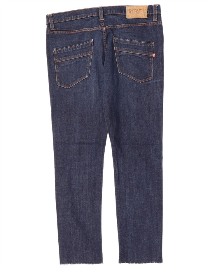 RIFLE Mens Slim Jeans W33 L28 Blue Cotton