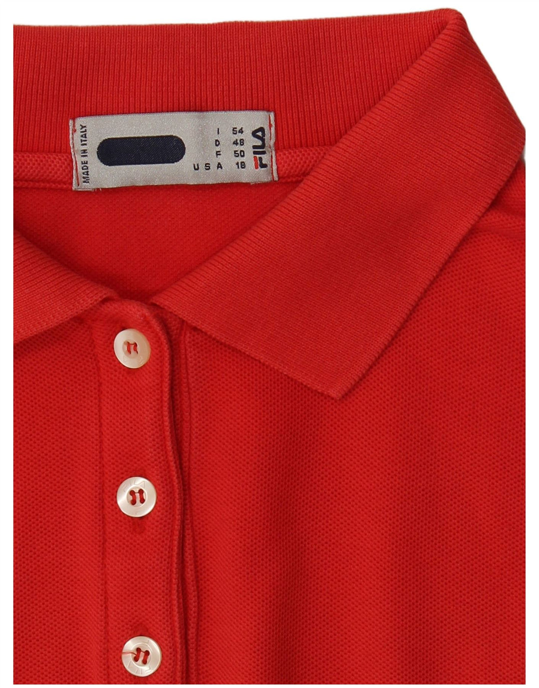 FILA Womens Polo Shirt IT 54 3XL Red