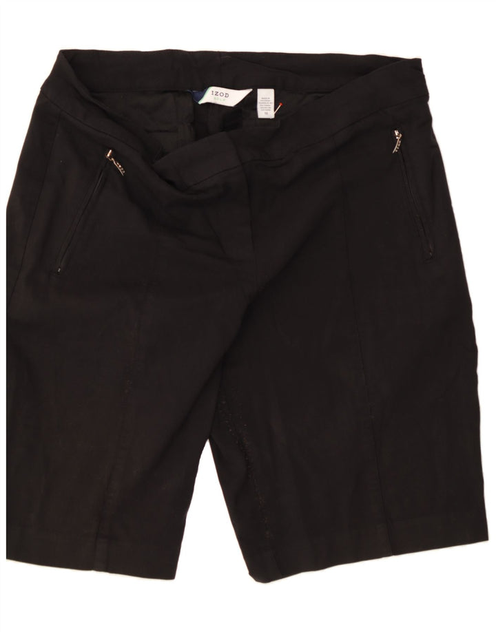 IZOD Womens Chino Shorts US 10 Large W34  Black Rayon Vintage Izod and Second-Hand Izod from Messina Hembry 