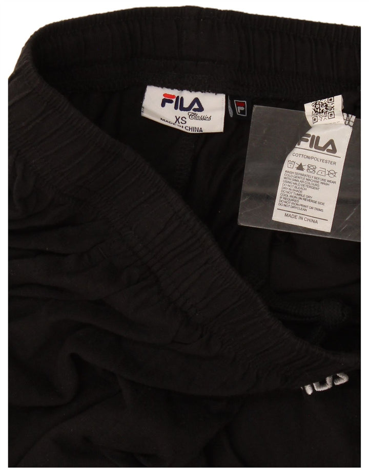 Fila Mens Tracksuit Trousers XS Black Cotton