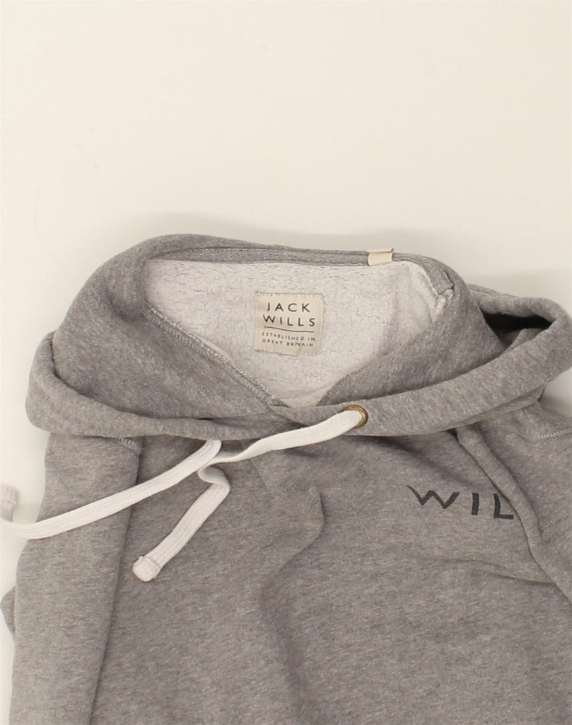 JACK WILLS Mens Graphic Hoodie Jumper Medium Grey Cotton | Vintage Jack Wills | Thrift | Second-Hand Jack Wills | Used Clothing | Messina Hembry 