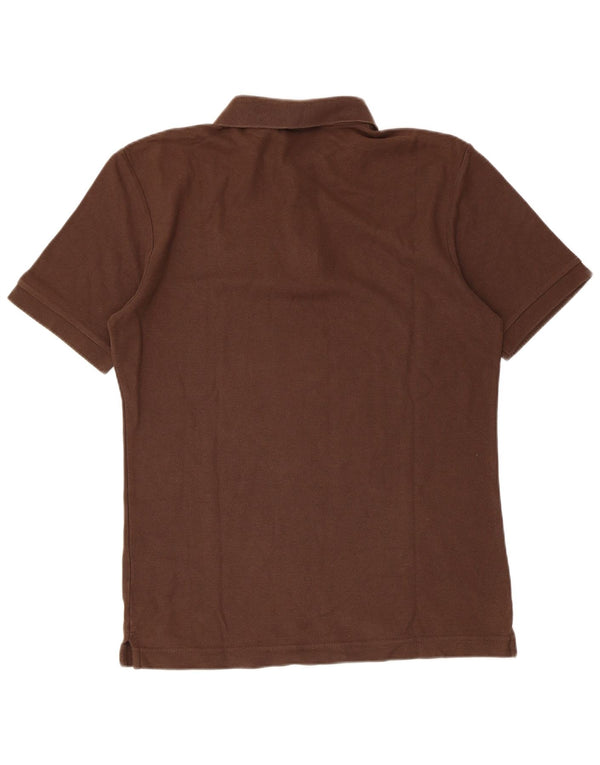 Fila Mens Polo Shirt Medium Brown Cotton