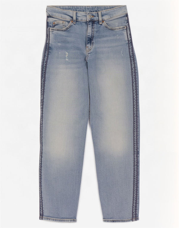 Marks & Spencer Womens Distressed Straight Jeans UK 10 Small W29 L27 Blue