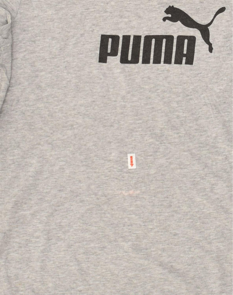 PUMA Womens Graphic T-Shirt Top UK 12 Medium  Grey | Vintage Puma | Thrift | Second-Hand Puma | Used Clothing | Messina Hembry 