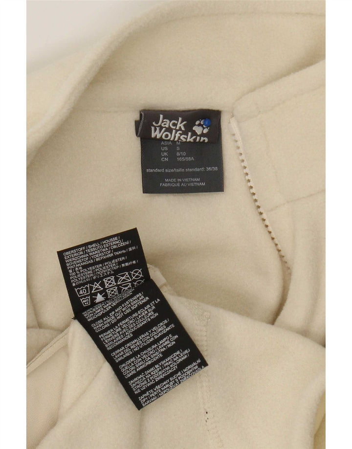 Jack Wolfskin Womens Liner Fleece Jacket UK 8/10 Small Off White Polyester