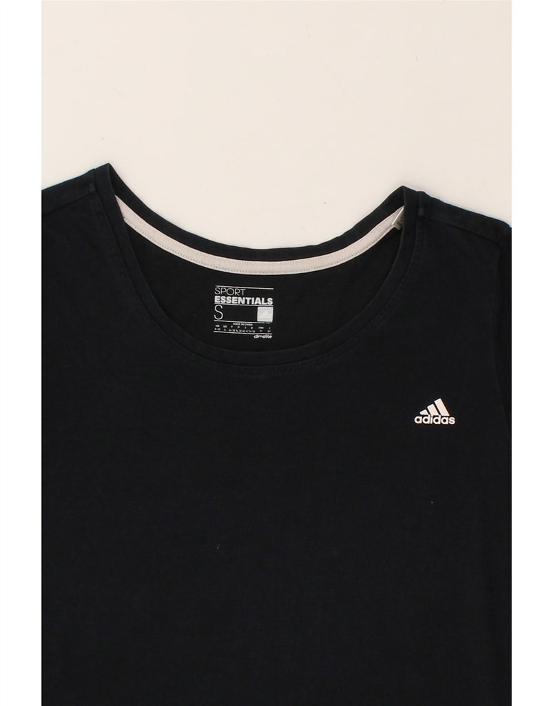 ADIDAS Womens Climalite Graphic T-Shirt Top UK 8/10 Small Black Cotton | Vintage Adidas | Thrift | Second-Hand Adidas | Used Clothing | Messina Hembry 