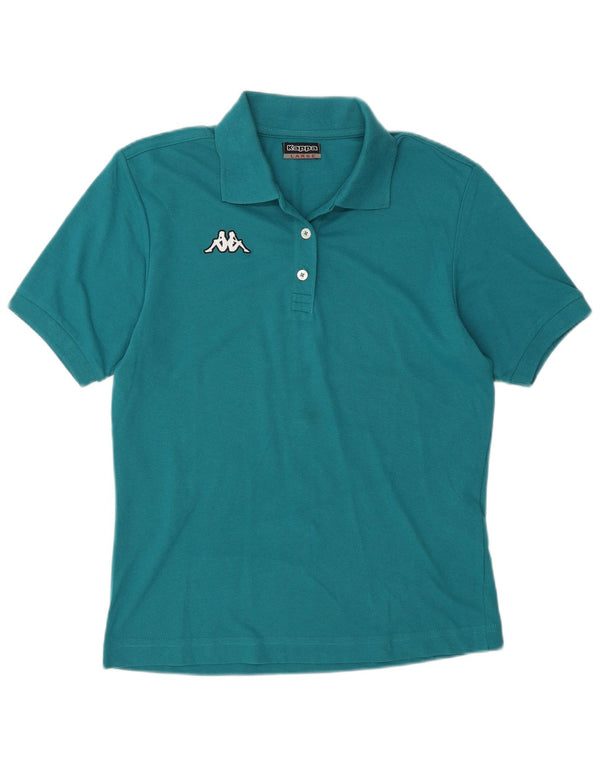 Kappa Womens Polo Shirt UK 16 Large Blue Cotton