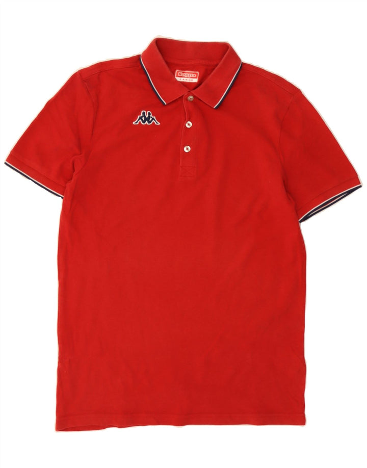 KAPPA Mens Polo Shirt Large Red Cotton Vintage Kappa and Second-Hand Kappa from Messina Hembry 