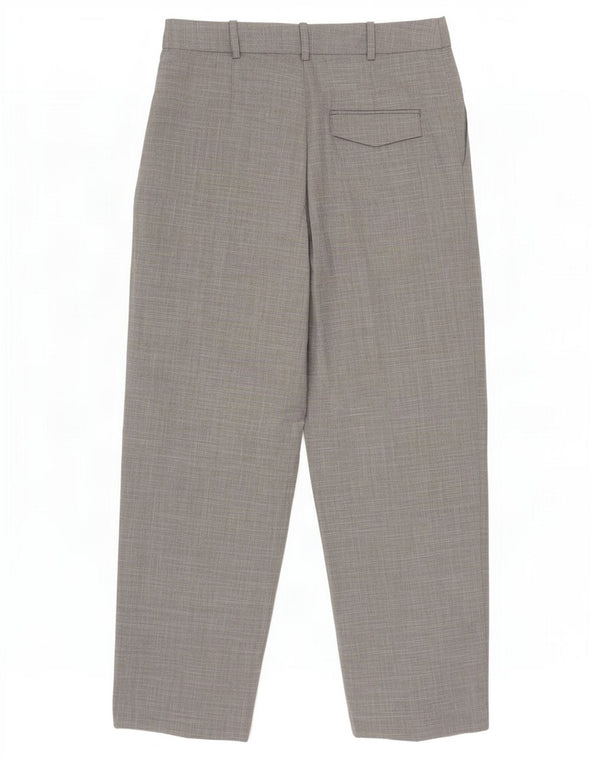 Topshop Womens Loose Fit Cropped Trousers UK 12 Medium W28 L24 Grey